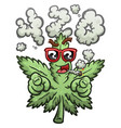 cannabis leaf smoking pointing and wearing shades vector image vector image