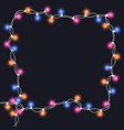 christmas tree string garland isolated vector image