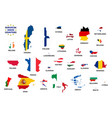 european union countries with flags after brexit vector image vector image