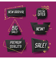 geometric trendy sale banners labels tags vector image vector image