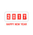 happy new year with 2017 scoreboard vector image vector image