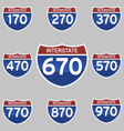 interstate signs 170-970 vector image vector image