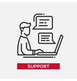 technical support service single icon vector image