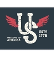 united states america usa typography vintage vector image