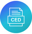 ced file document icon vector image vector image