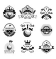 golf club logotype golfers community vector image vector image
