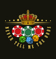 casino vintage colorful design vector image