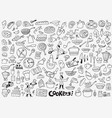 cooking food kitchen tools icons vector image