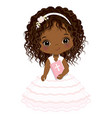 first holy communion african american girl vector image vector image