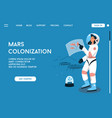landing page mars colonization concept vector image
