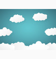 abstract of gradient blue sky with clouds paper vector image vector image