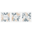blooming branches hand drawn frame templates vector image vector image
