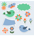 bubbles speech and birds vector image vector image