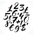 lettering numbers vector image