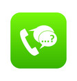 phone sign and support speech bubbles icon digital vector image