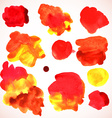 watercolor red stains vector image