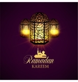 ramadan kareem greeting ornate background vector image vector image
