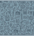 simple lined back to school pattern vector image vector image