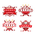 ice hockey club logo badge design concept vector image
