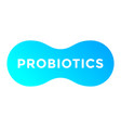 probiotics molecule icon health food logo vector image vector image