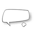 speech bubble template with halftone effect empty vector image