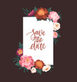 vertical card template decorated with blooming vector image