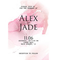 watercolor pink cloud with wedding invitation vector image vector image