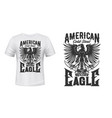 heraldic eagle and crossed daggers t-shirt print vector image