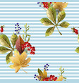 seamless pattern with autumn yellow leaves vector image vector image