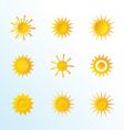 sun icons vector image
