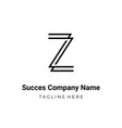 unique modern geometric elegant letter logo z vector image