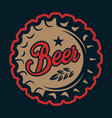 vintage colorful beer cap design vector image