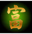 chinese character of good fortune feng shui vector image vector image