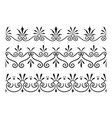 set of decorative seamless ornamental border vector image