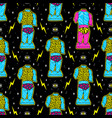 trendy acid seamless pattern with ancient vector image vector image