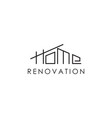 home renovation company logo design template vector image