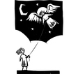 kite angel vector image vector image