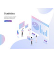 landing page template data statistics vector image