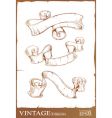vintage ribbons set vector image