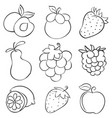doodle of fruit design hand draw vector image