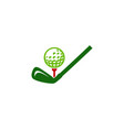 ball golf logo icon design vector image vector image