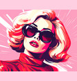 beautiful fashion woman portrait of a girl vector image