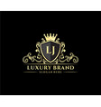 lj initial letter gold calligraphic feminine vector image