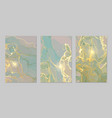 mint grey gold marble abstract backgrounds set vector image