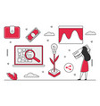 business trend statistics data vector image