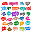 colorful chat stickers vector image