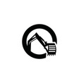 excavator logo design logo design vector image vector image