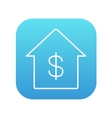 house with dollar symbol line icon vector image
