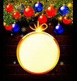 red christmas balls on branches vector image vector image