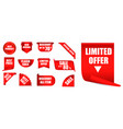 set realistic price tag isolated or mock up vector image